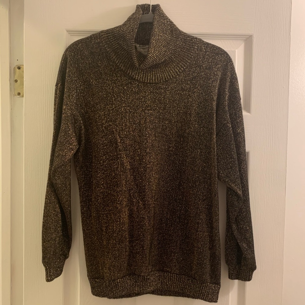 Christian Dior Loungewear Metallic Turtleneck